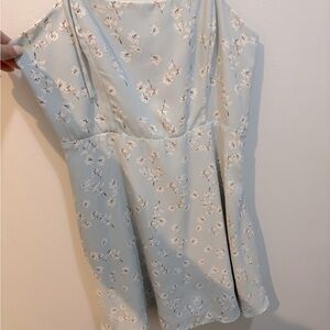 Beautiful blue floral summer dress, perfect for any occasion